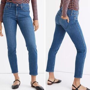 NEW Madewell Mid-Rise‎ Stovepipe Jeans in Leman Wash: TENCEL, 26